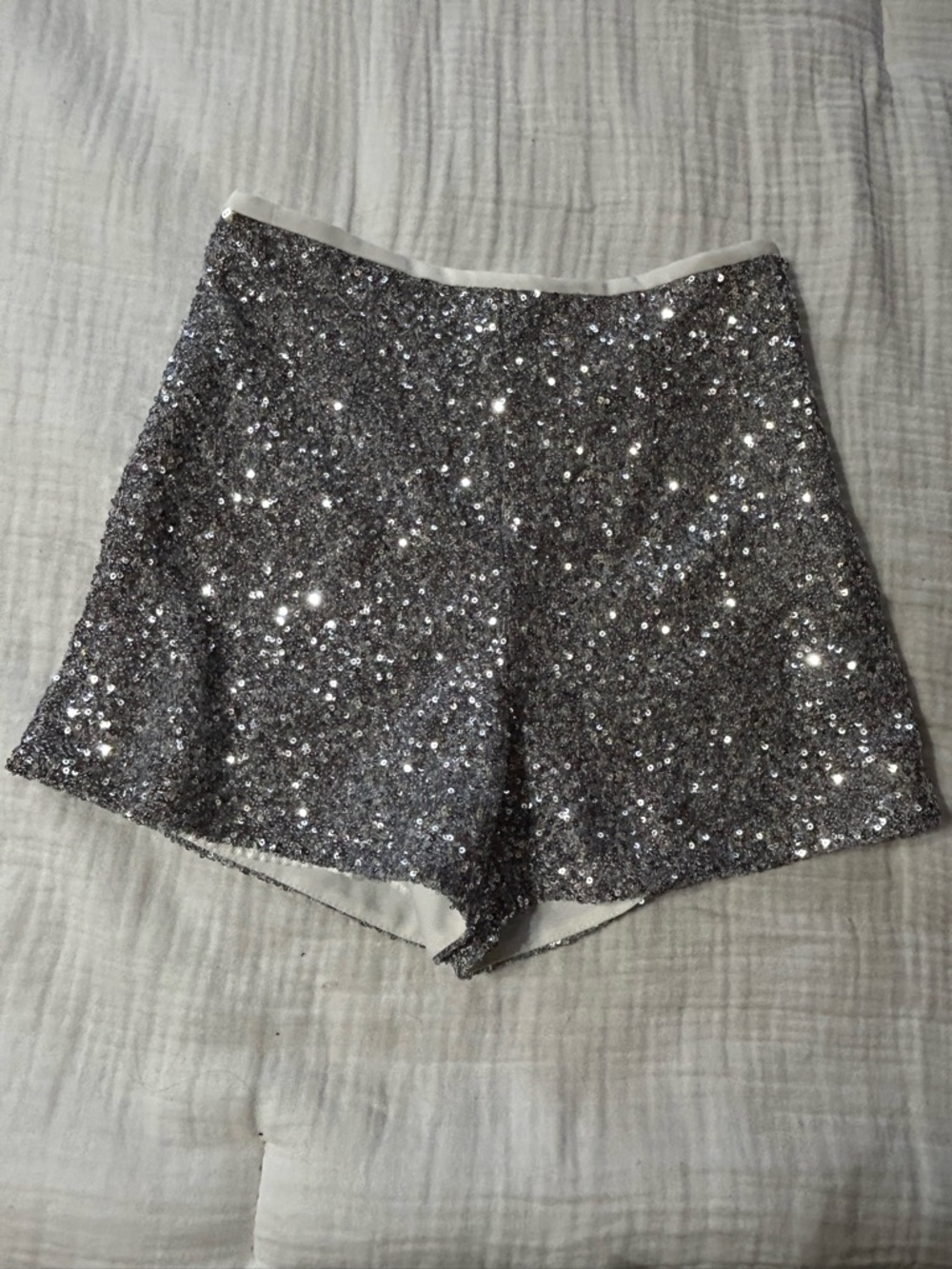 Zara Silver Sequin Women’s Shorts
